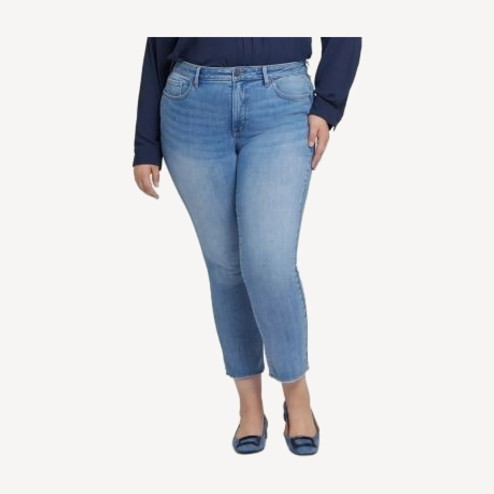 Nydj Plus Sheri High Rise Slim Ankle Jeans in Blue Valley