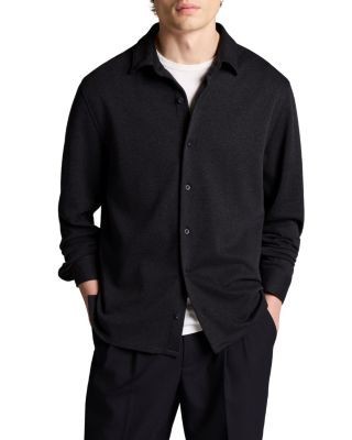 Vince Herringbone Cotton Blend Shirt