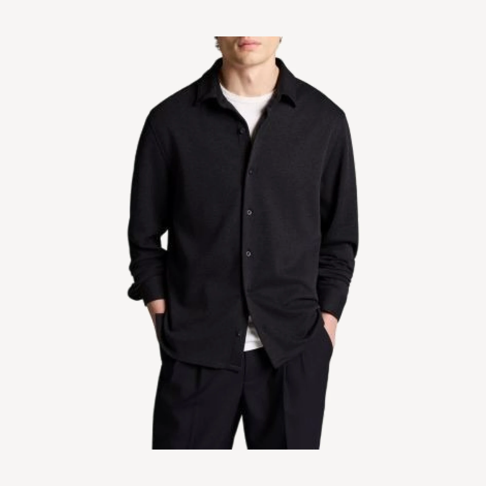Vince Herringbone Cotton Blend Shirt