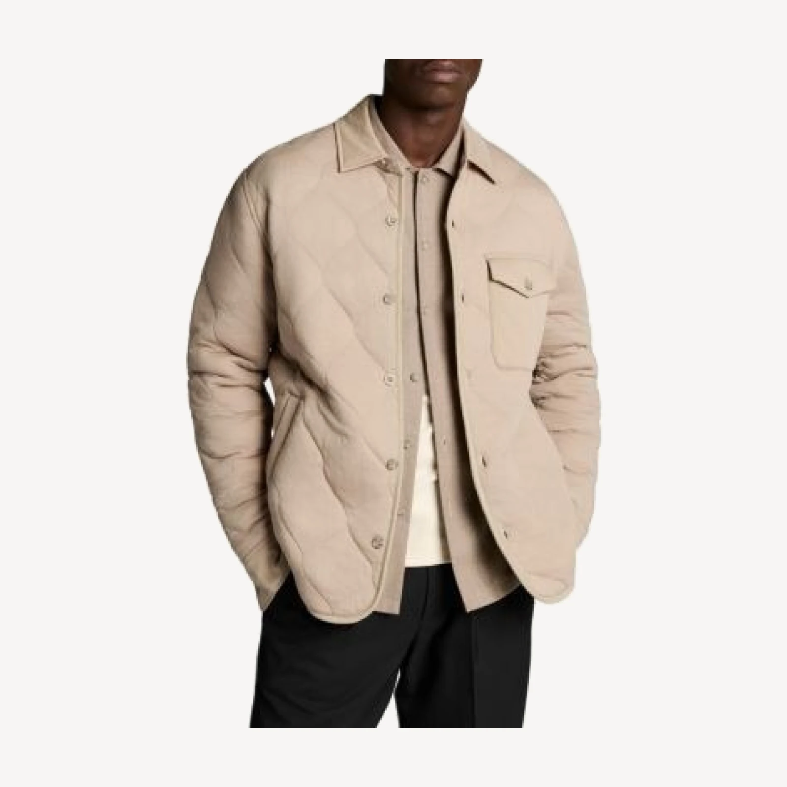 Vince Quilted Cotton Blend Shirt Jacket
