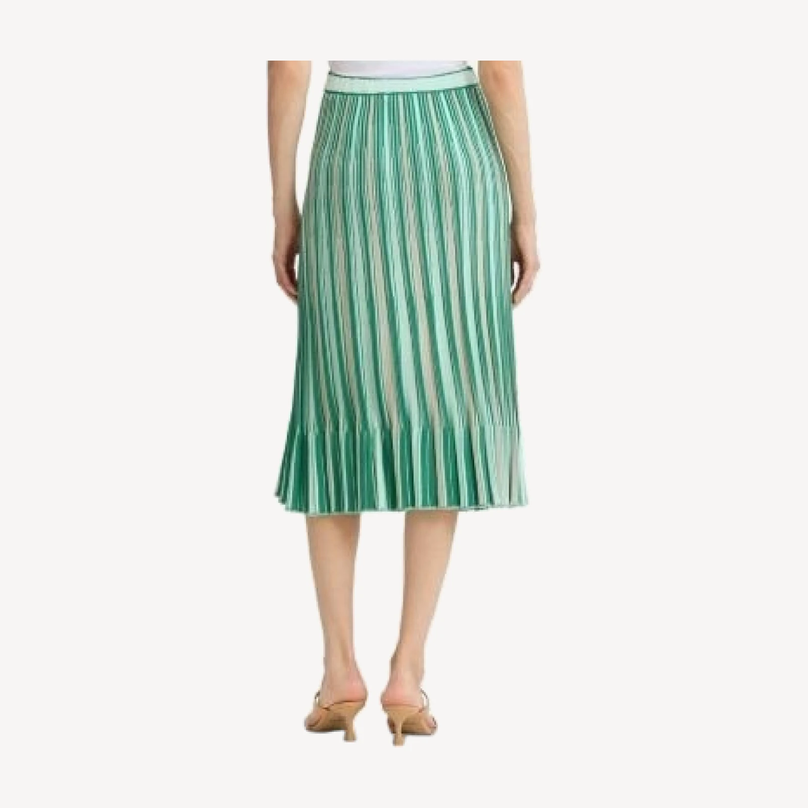Ming Wang Flared Flounce Soft Knit Midi Skirt