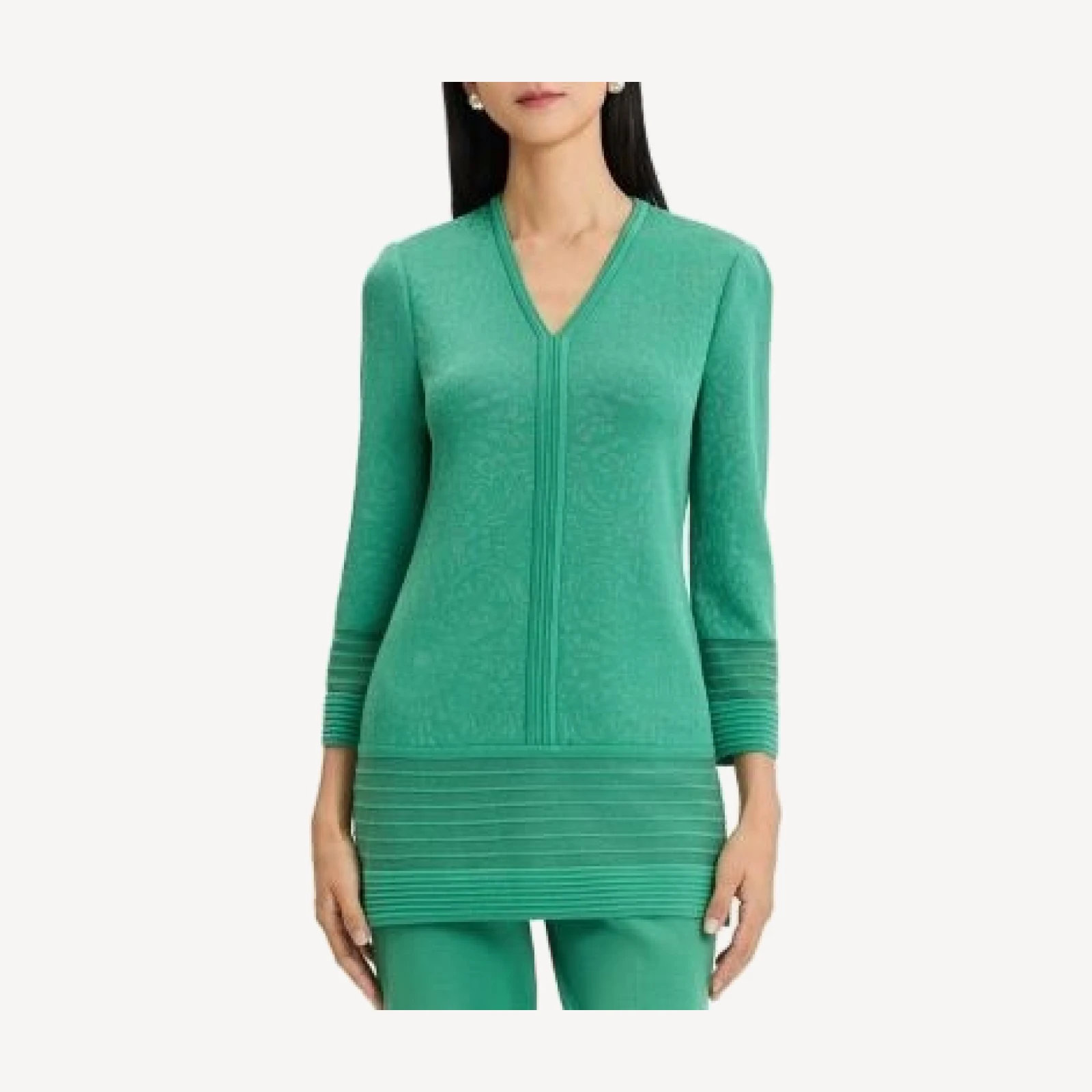 Ming Wang Classic Burnout Medallion Soft Knit Tunic