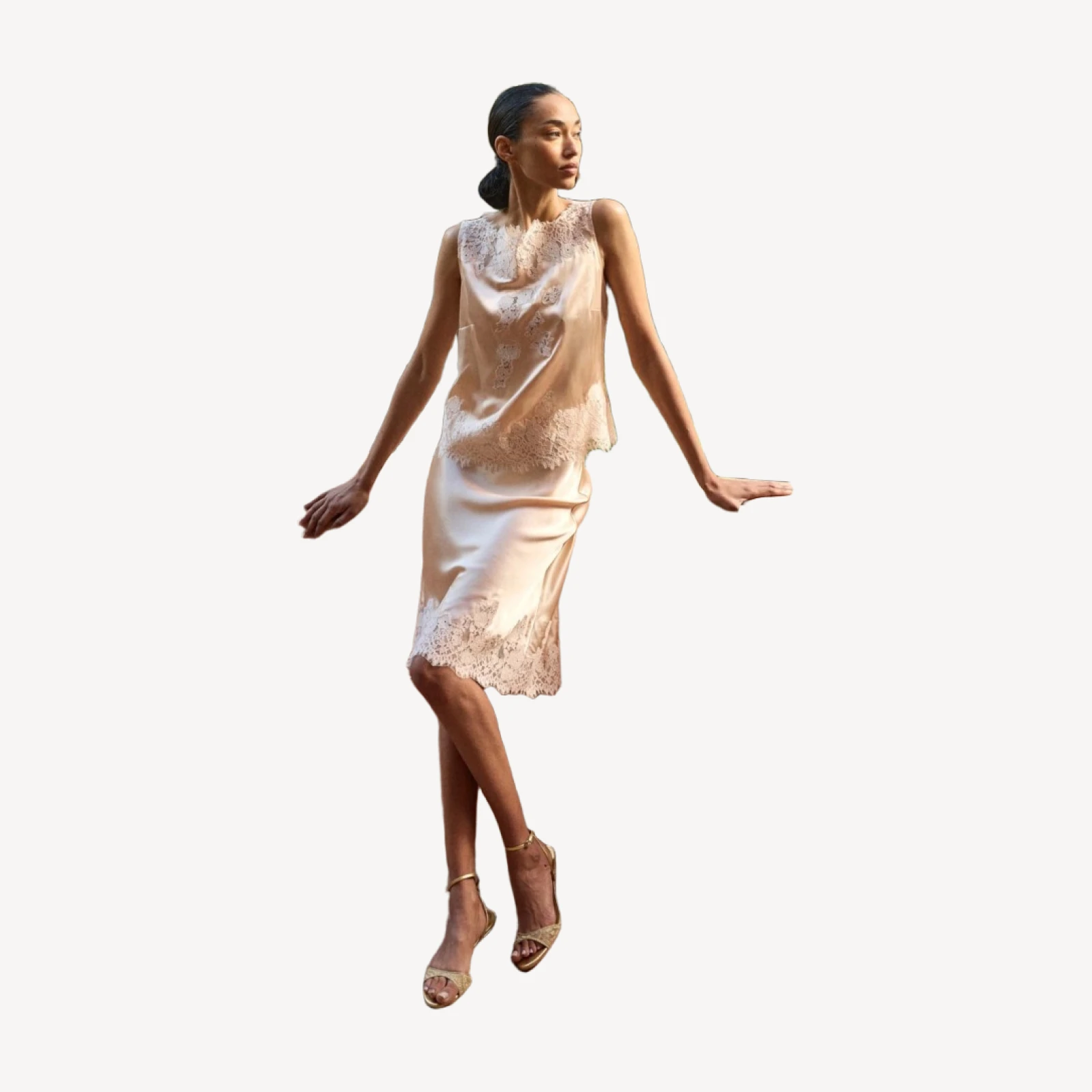 ELOWETTE SKIRT -- PEACH SORBET