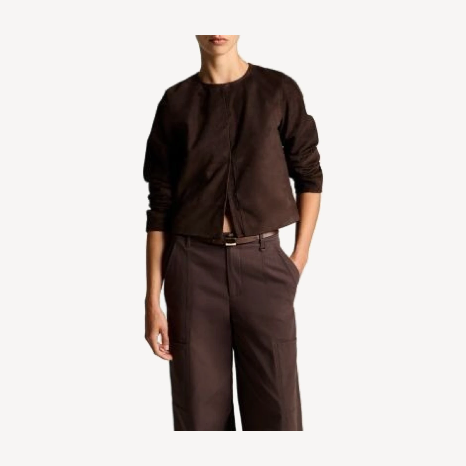 Vince Cropped Suede Jacket