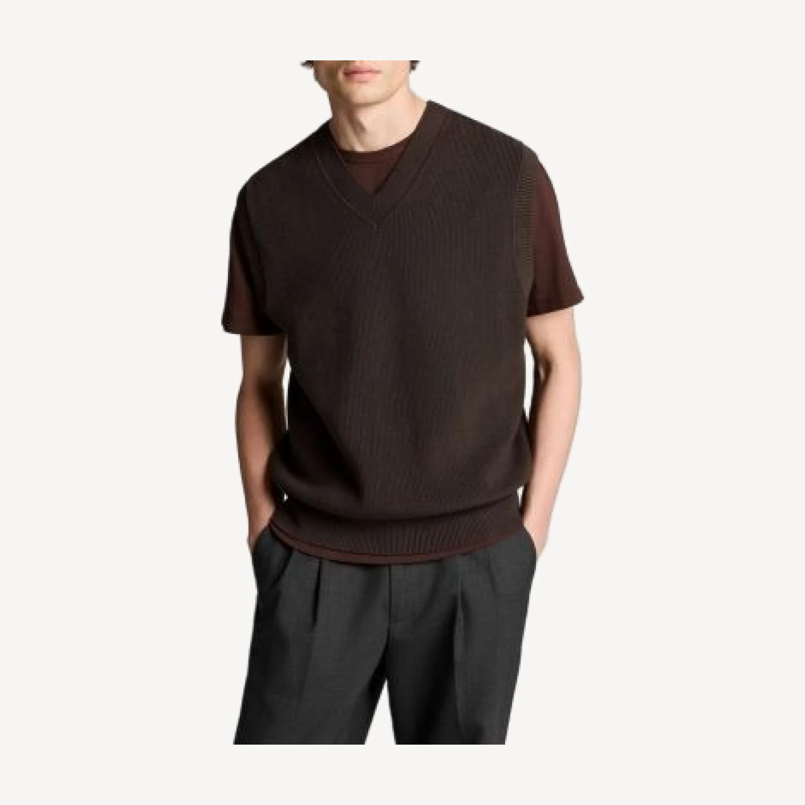 Vince Heirloom Cotton Blend Shaker Vest