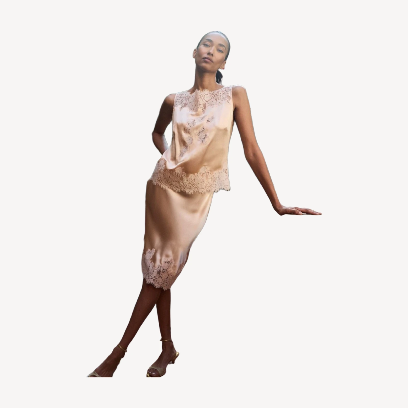 ELOWETTE SKIRT -- PEACH SORBET