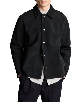 Vince Coastal Split Suede Leather Coaches Jacket