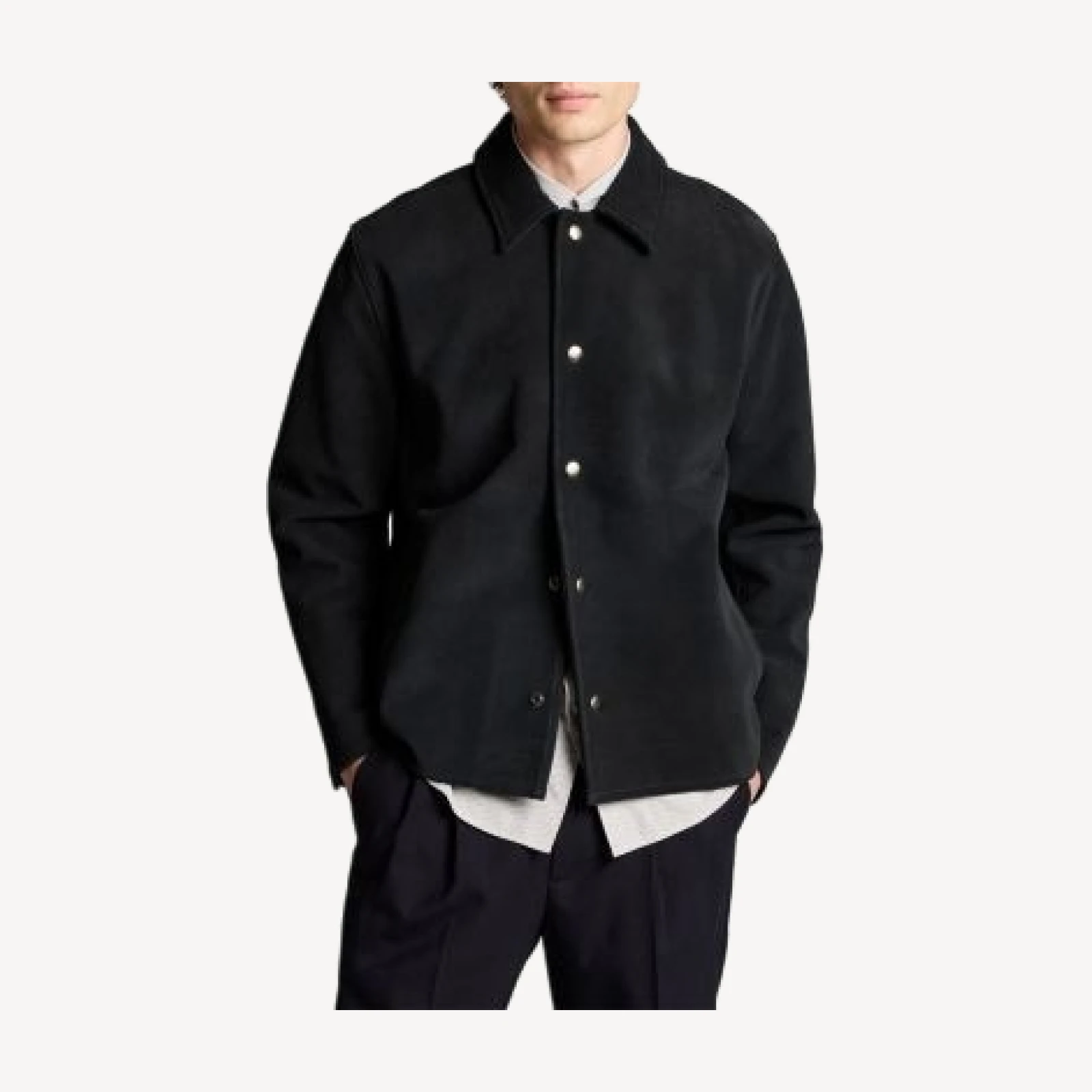 Vince Coastal Split Suede Leather Coaches Jacket