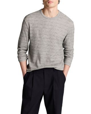 Vince Space Dye Thermal Stripe Crewneck Shirt
