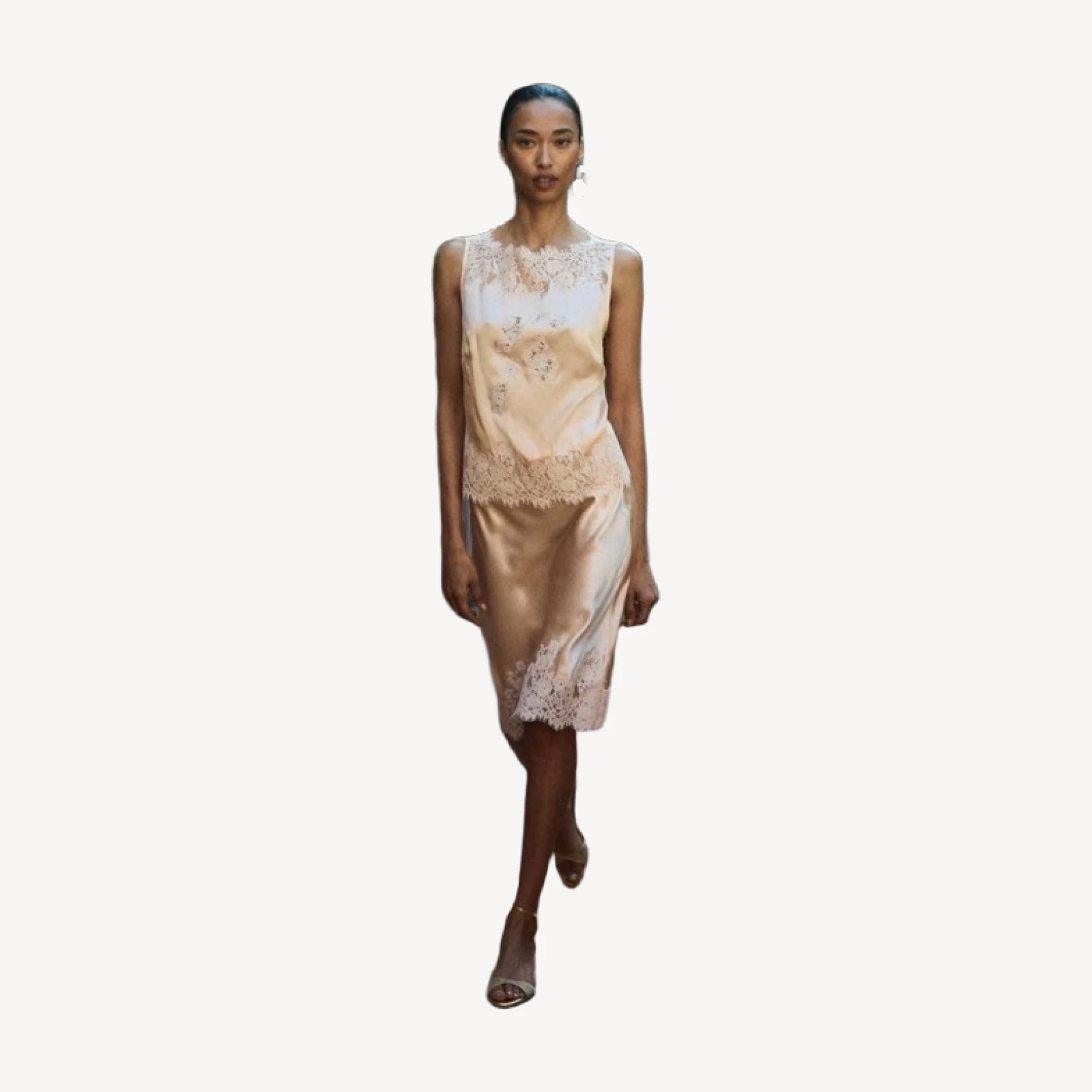 VIVIANE TOP -- PEACH SORBET