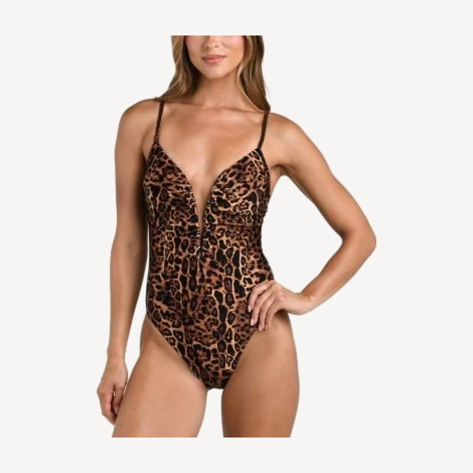 L'Agence Lilou Wire Plunge One Piece Swimsuit