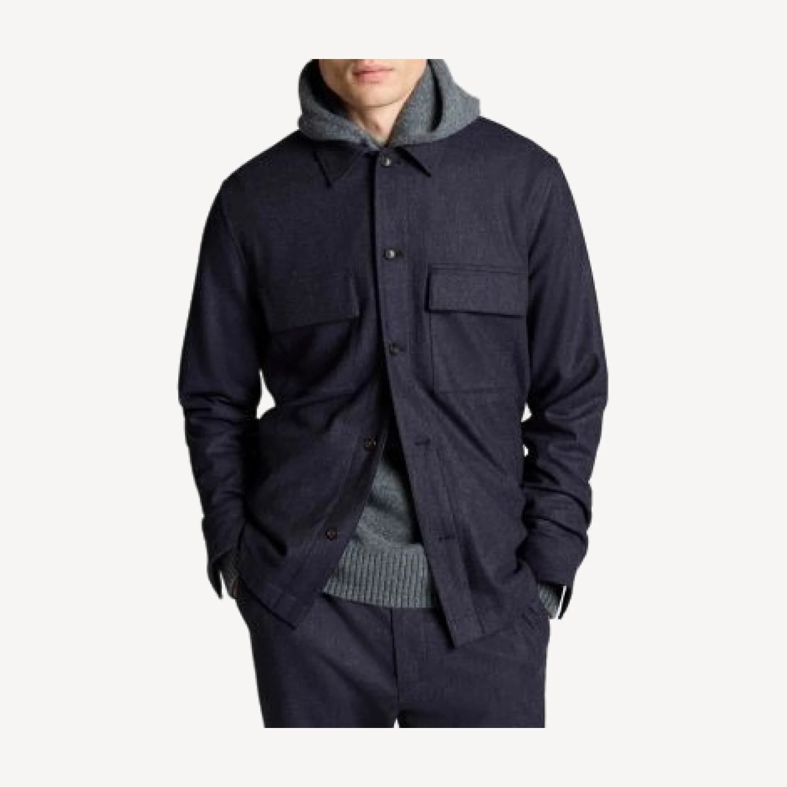 Vince Coastal Twill Tailored Pocket Shirt Jacket