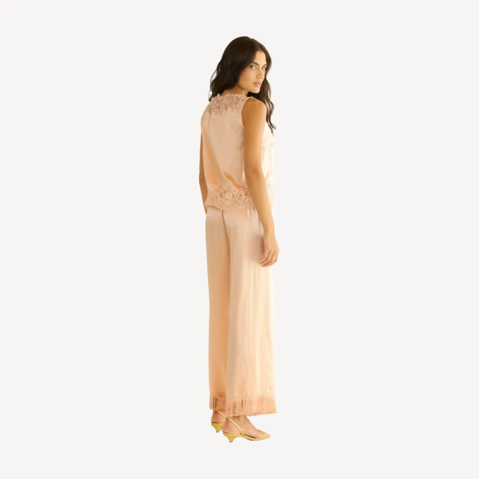 VIVIANE TOP -- PEACH SORBET