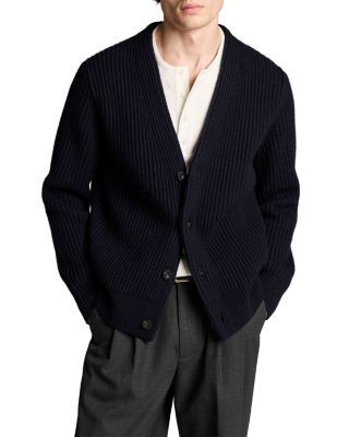 Vince Winter Rib Wool Blend Button Cardigan Sweater