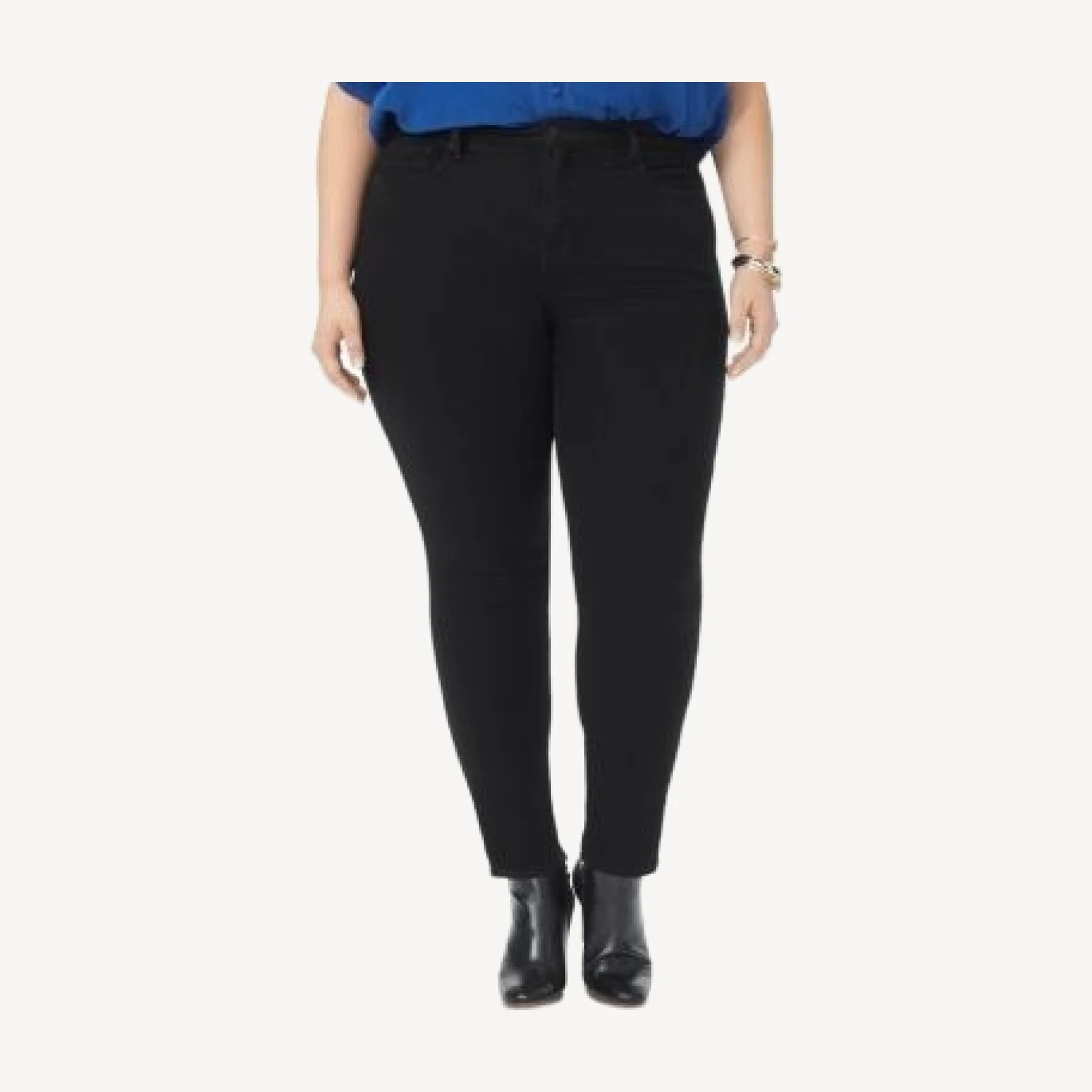 Nydj Plus Ami Skinny Jeans in Black