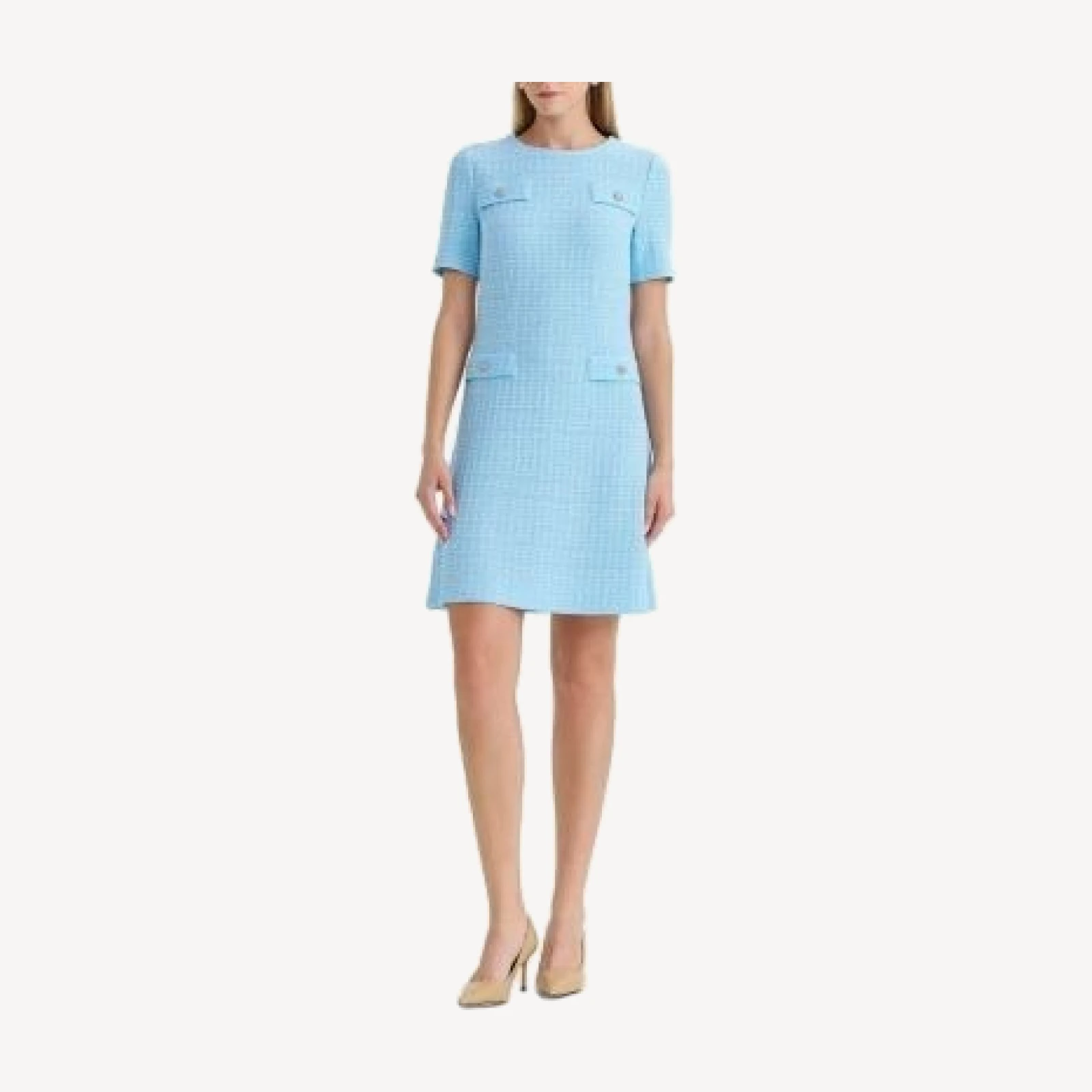 Ming Wang Family Savvy A-Line Textured Above-the-Knee Dress