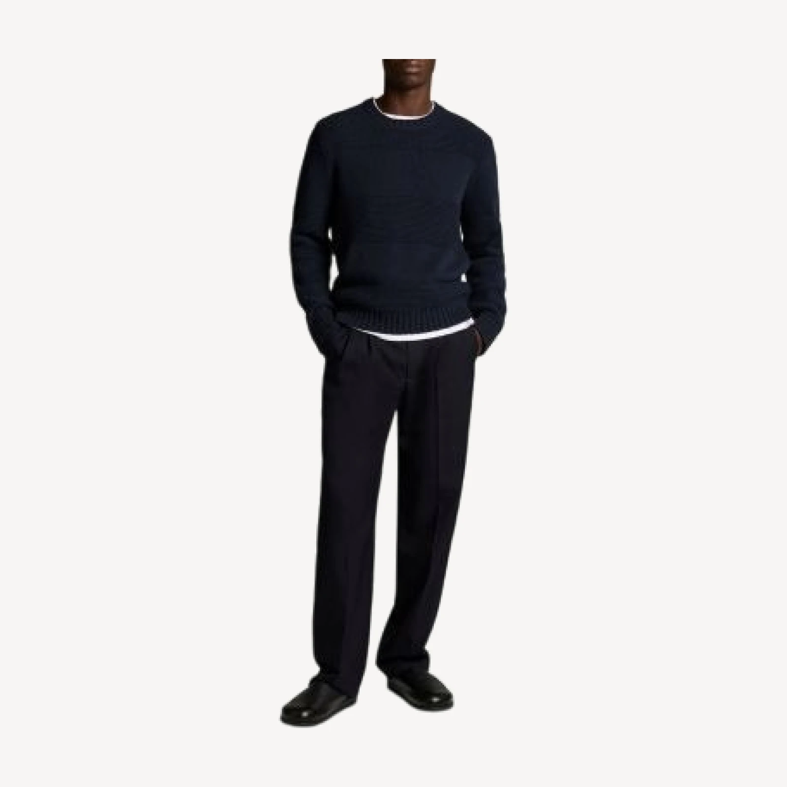 Vince Wool Bold Knit Rugby Stripe Crewneck Sweater