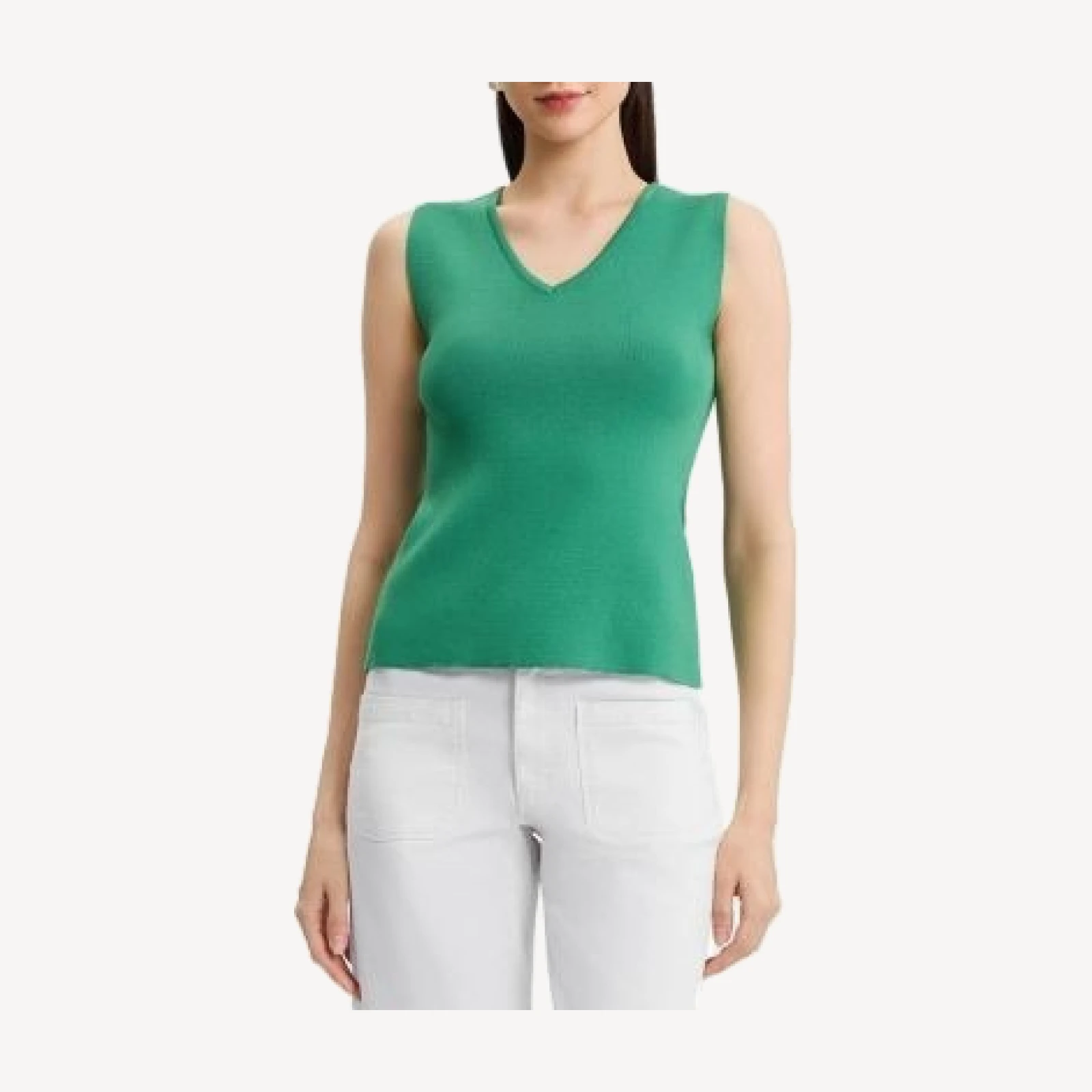Ming Wang V-Neck Soft Knit Tank