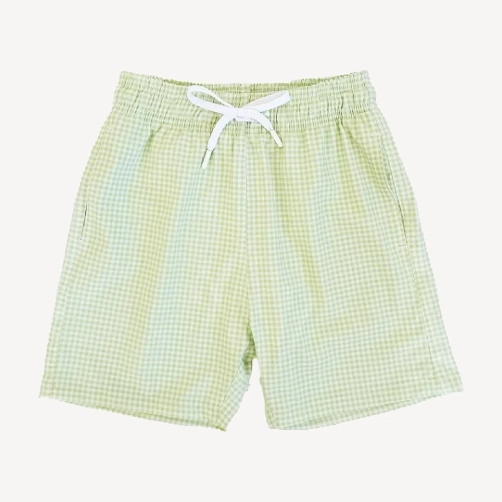 The Baby Julien Swim Trunk - Lime Gingham
