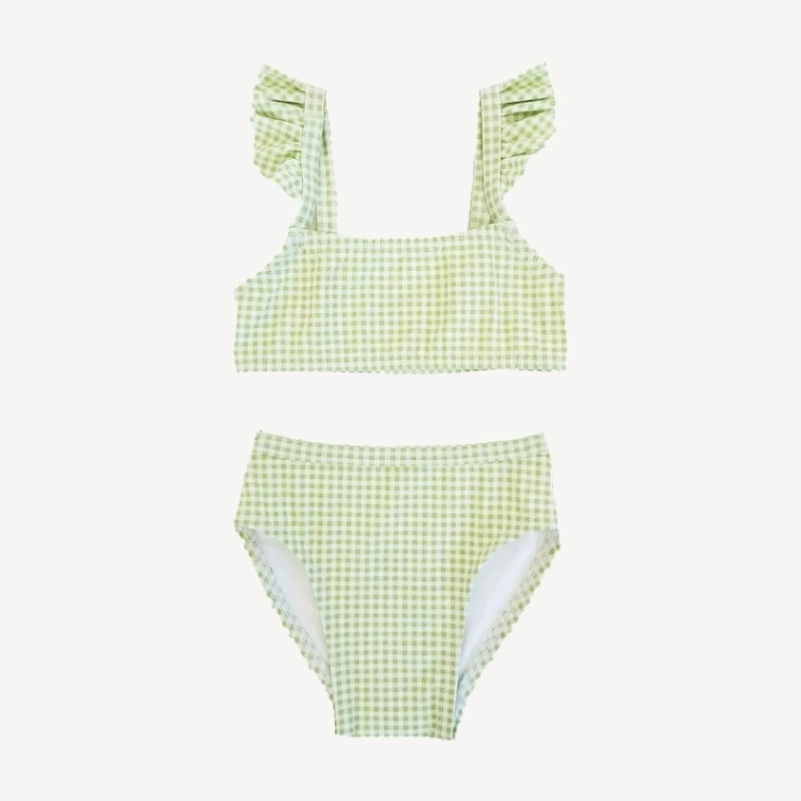The Tiny Jordan Bikini Set - Lime Gingham