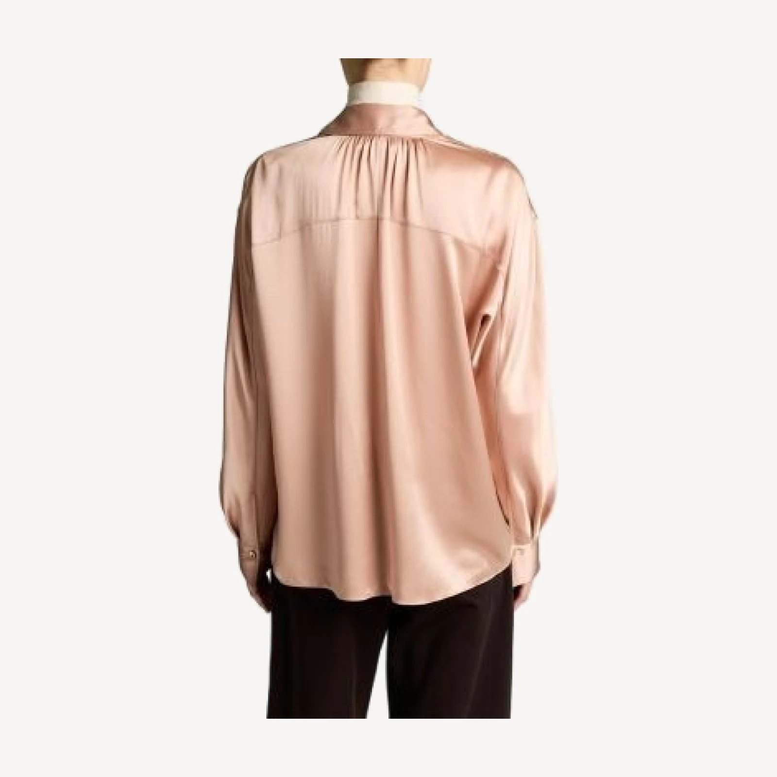 Vince Silk Long Sleeve Dolman Shirt