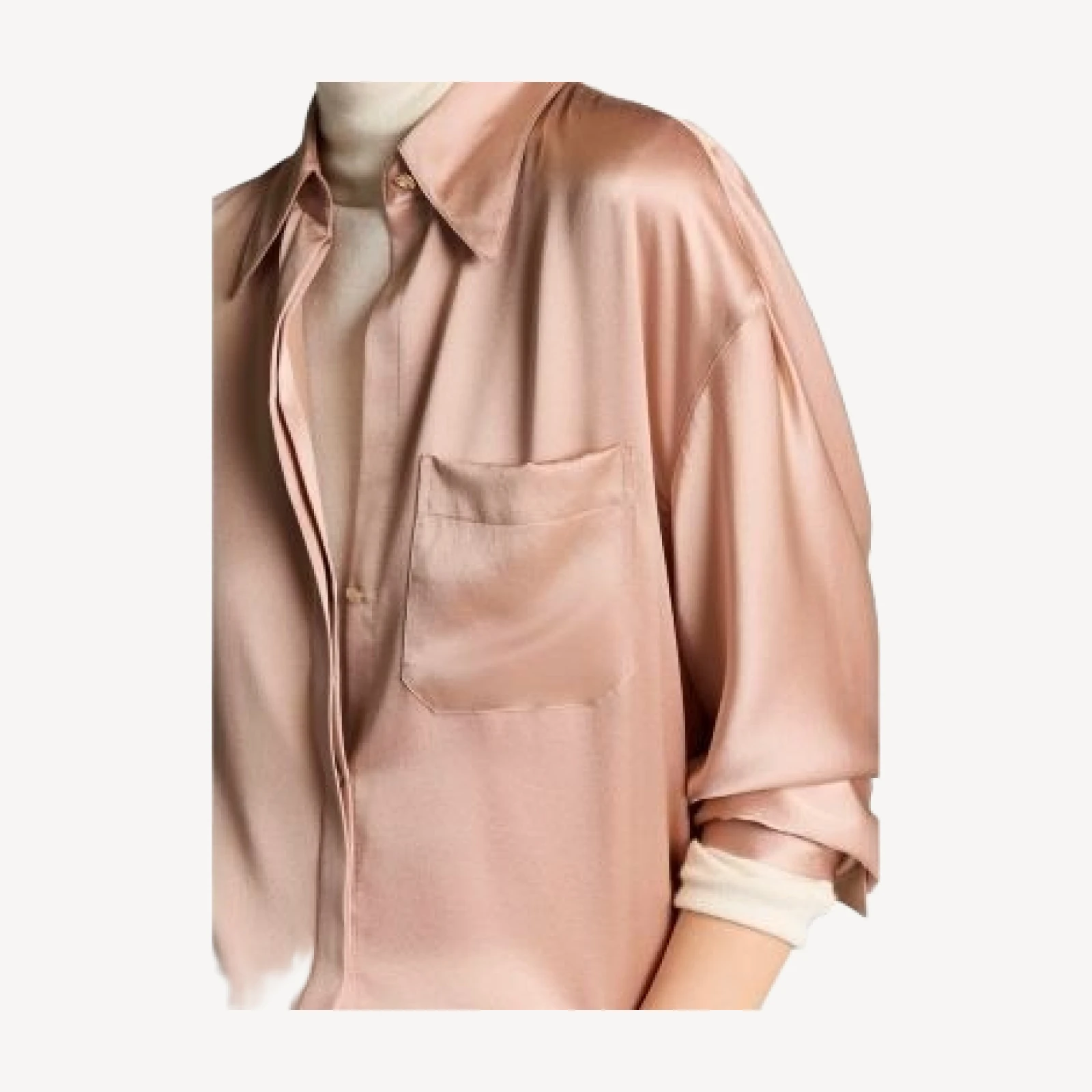 Vince Silk Long Sleeve Dolman Shirt