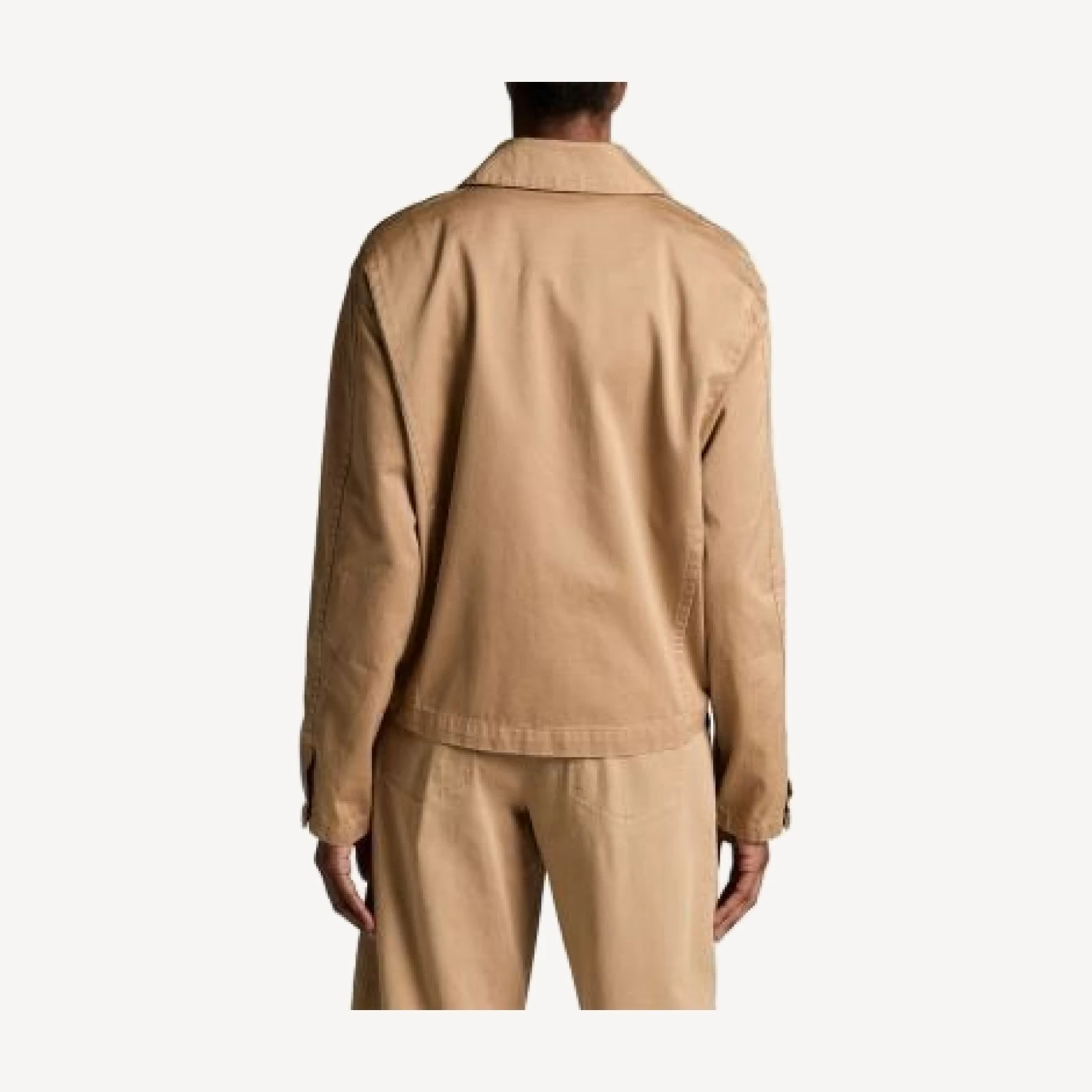 Vince Washed Cotton Zip Front Jacket