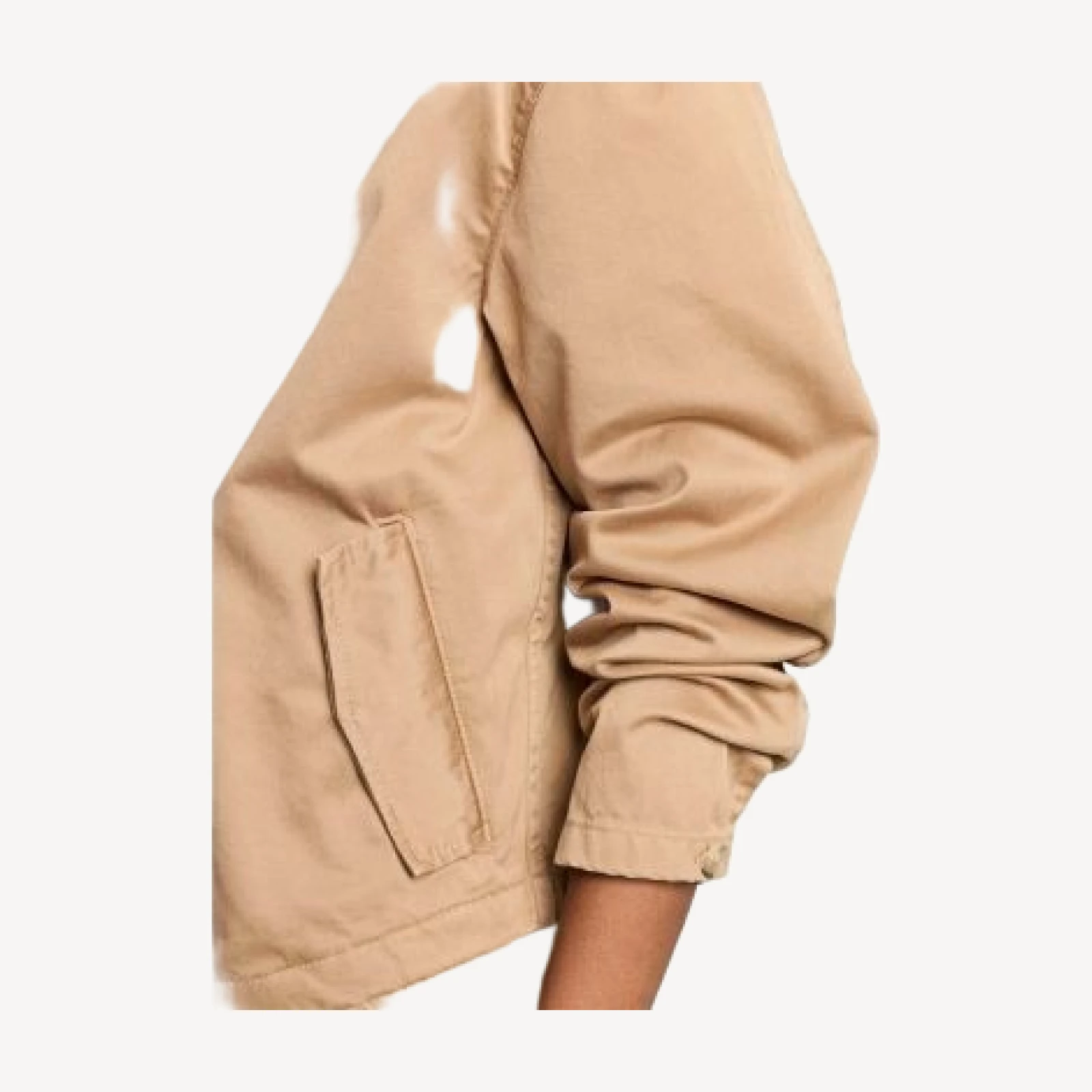 Vince Washed Cotton Zip Front Jacket