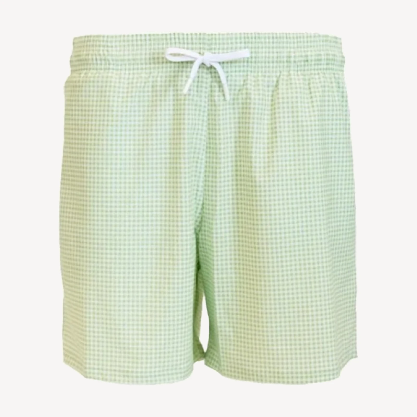 The Men's Julien Swim Trunk - Lime Gingham