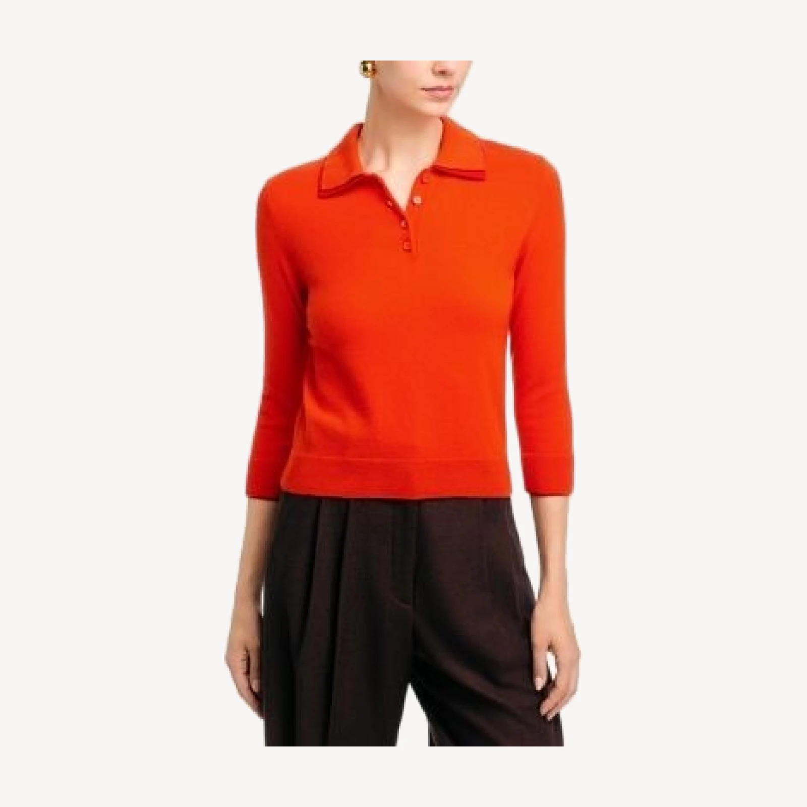 Vince Wool Cashmere Blend Polo Sweater