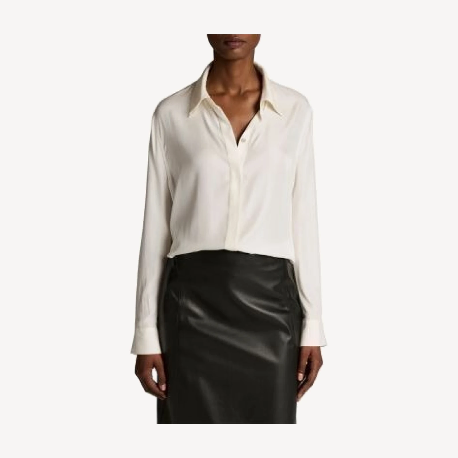 Vince Double Collar Long Sleeve Shirt