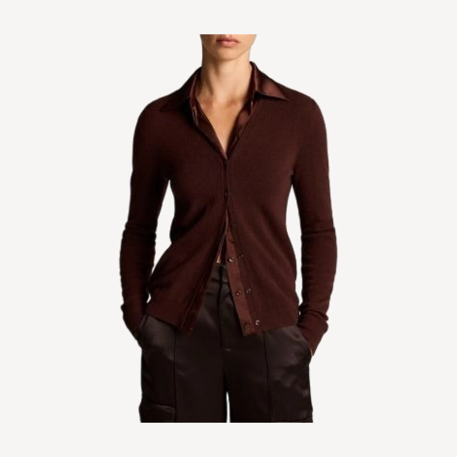 Vince Cashmere Mixed Media Cardigan Sweater