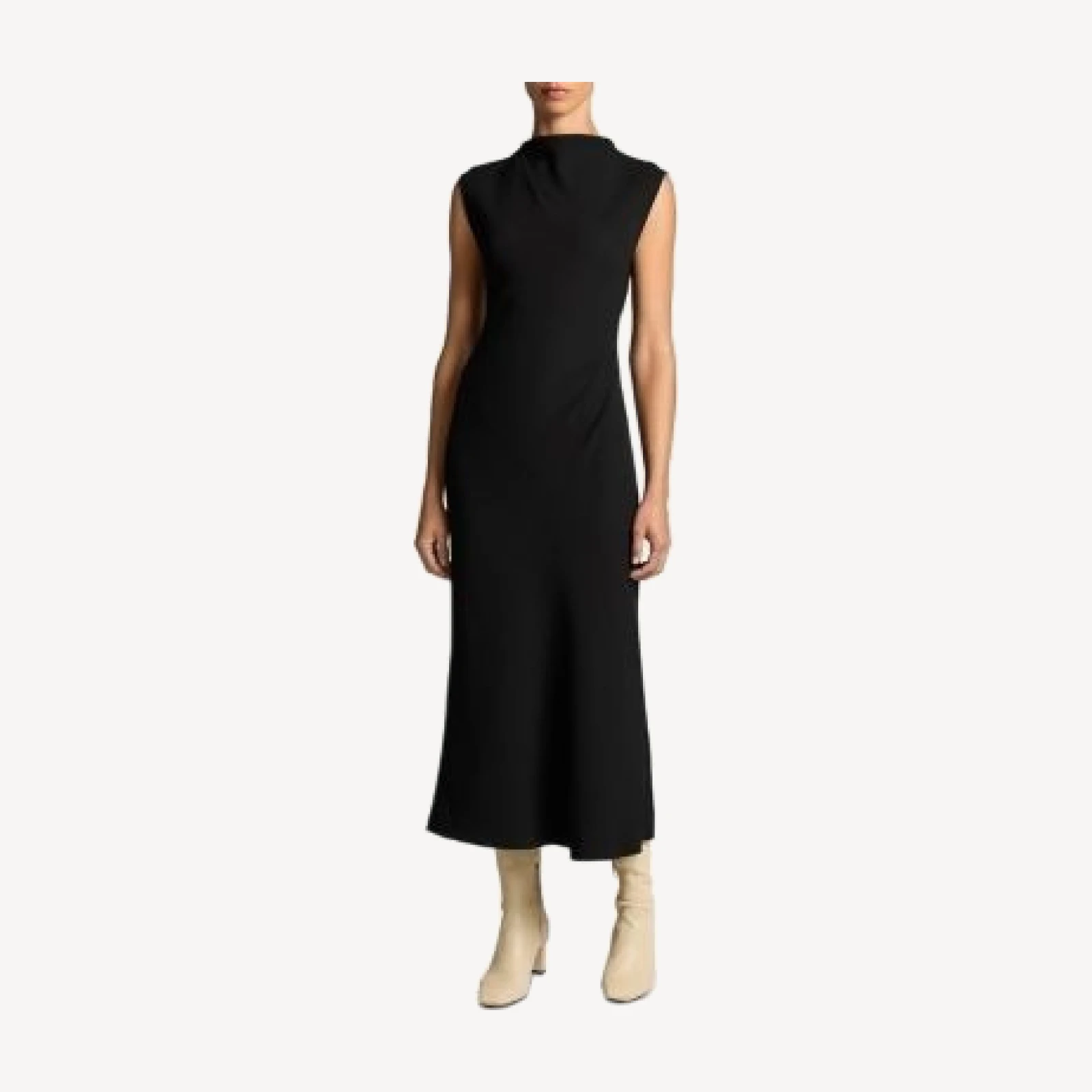 Vince Draped Funnel Neck Dress