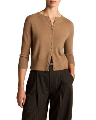 Vince Wool Cashmere Blend Crewneck Cardigan