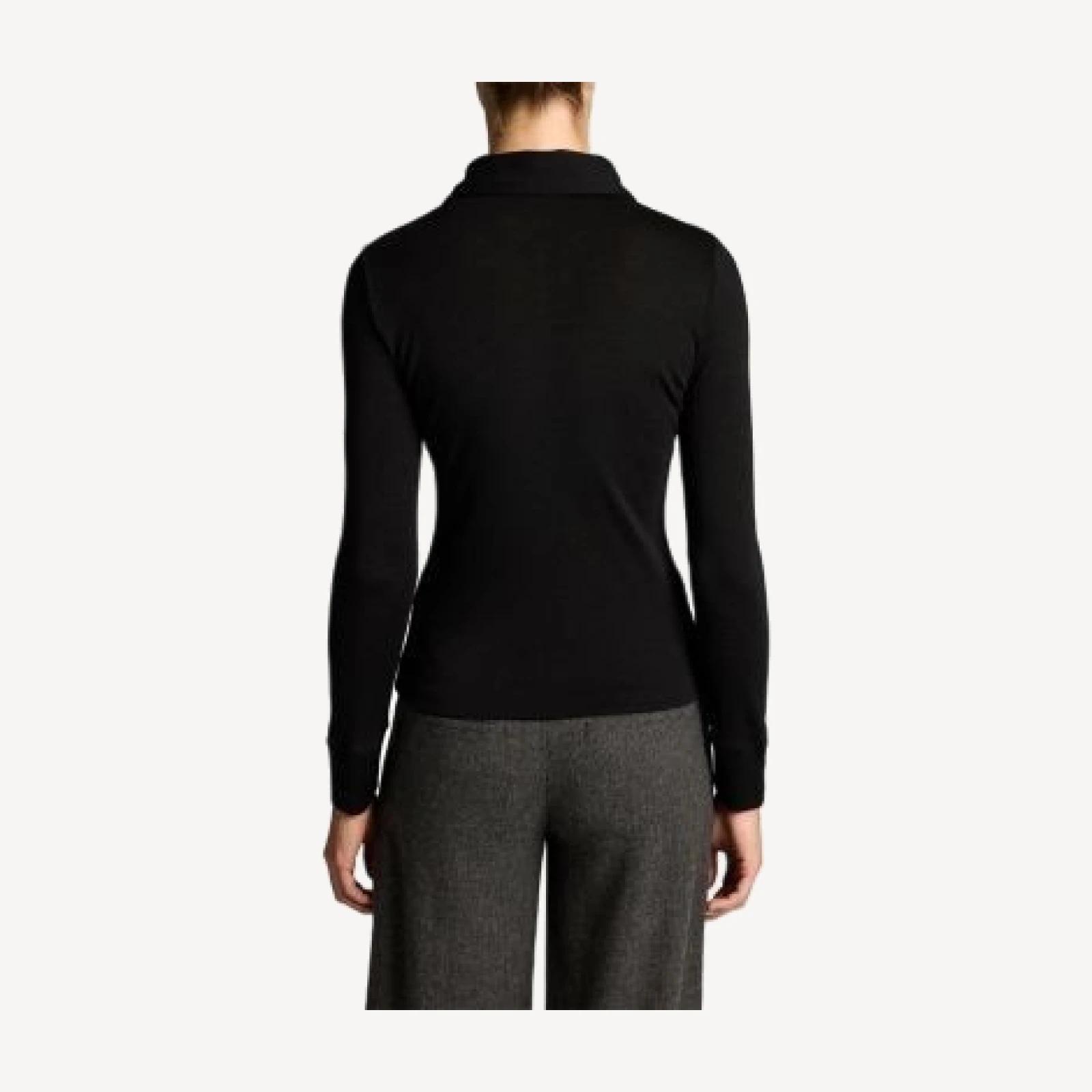 Vince Collared Button Front Long Sleeve Top