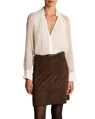 Vince Sheer Gathered Blouse