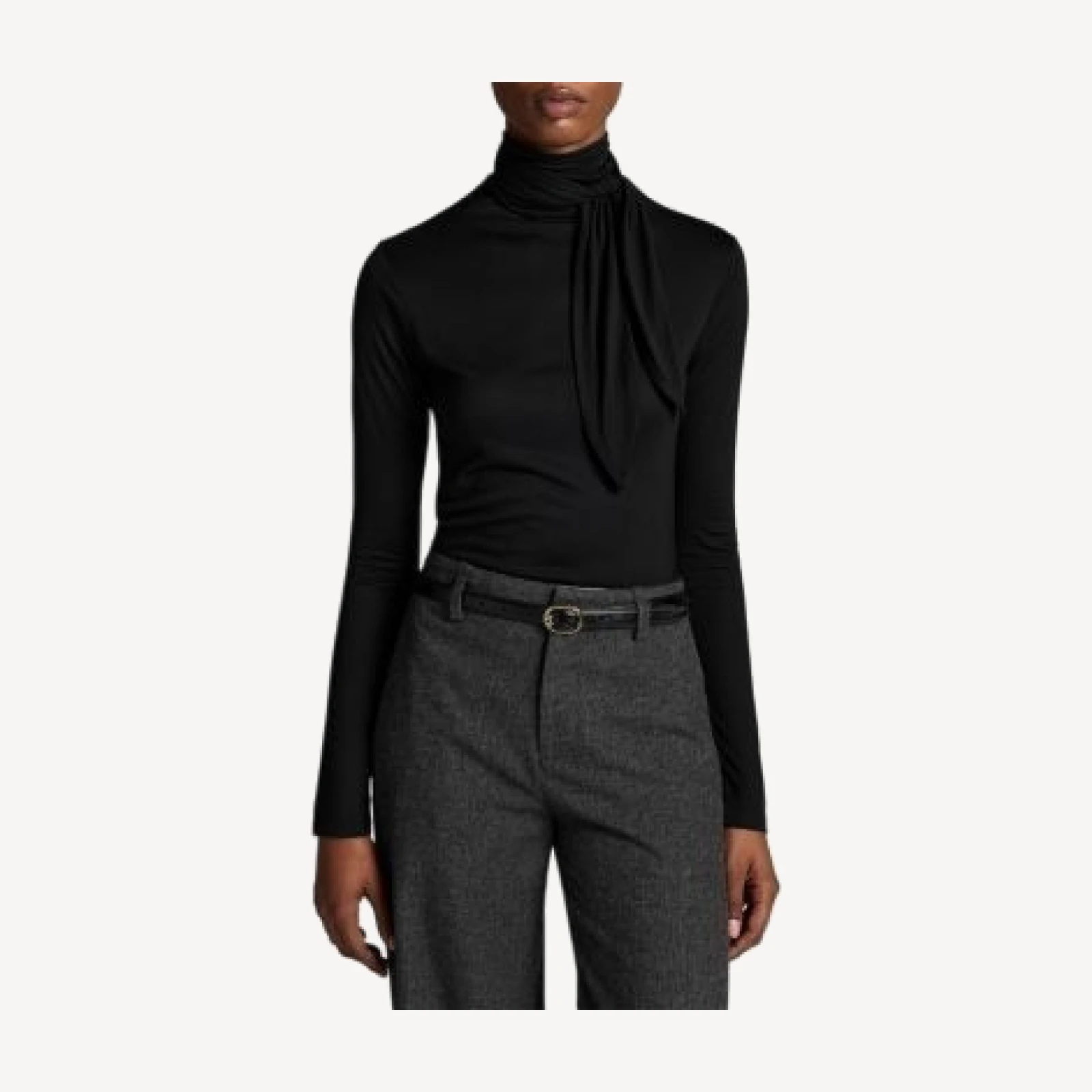 Vince Long Sleeve Tie Neck Top