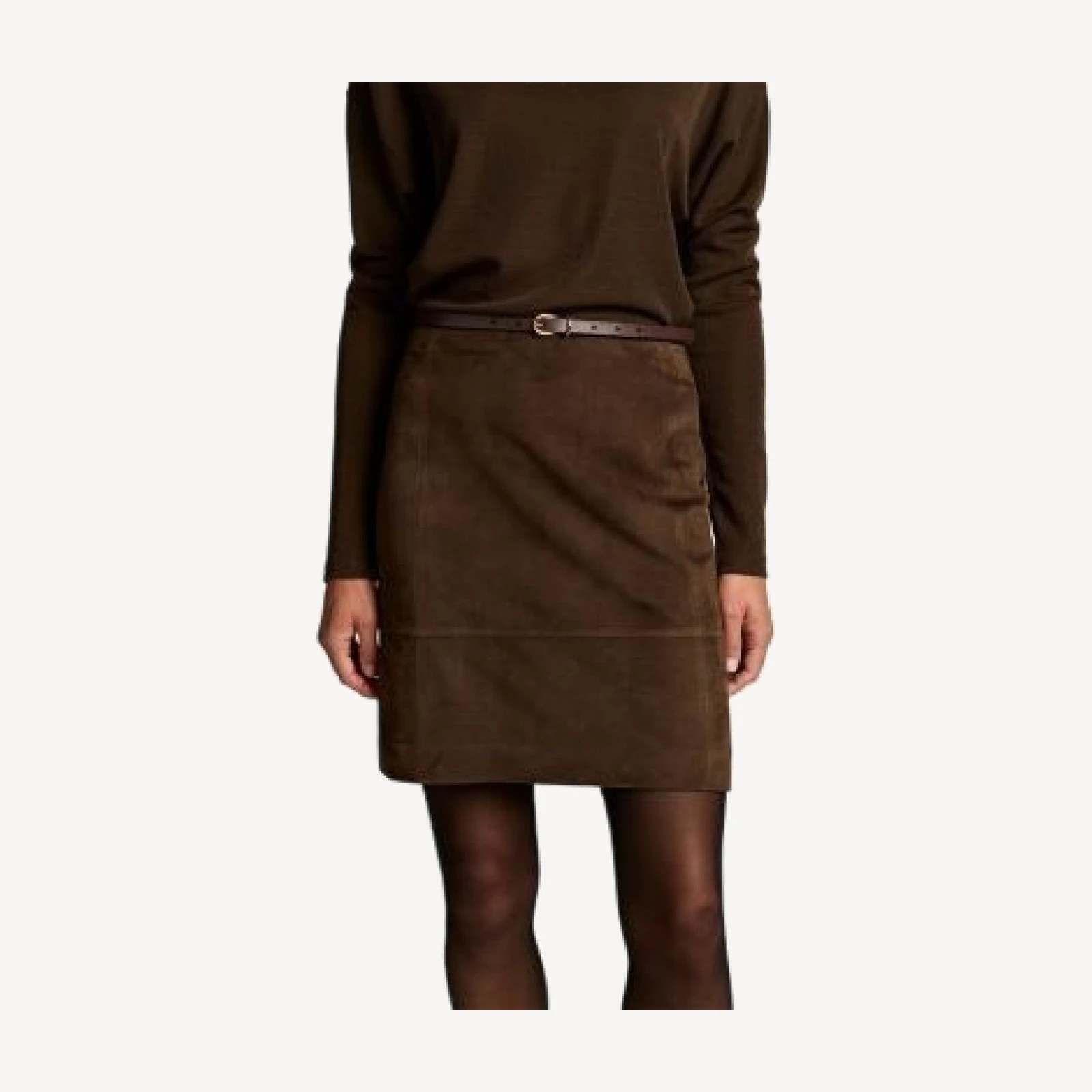 Vince High Waist Suede Skirt