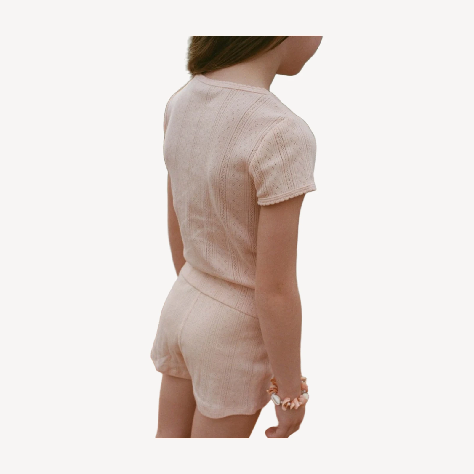 LITTLE VIVI TEE -- PEACH SORBET