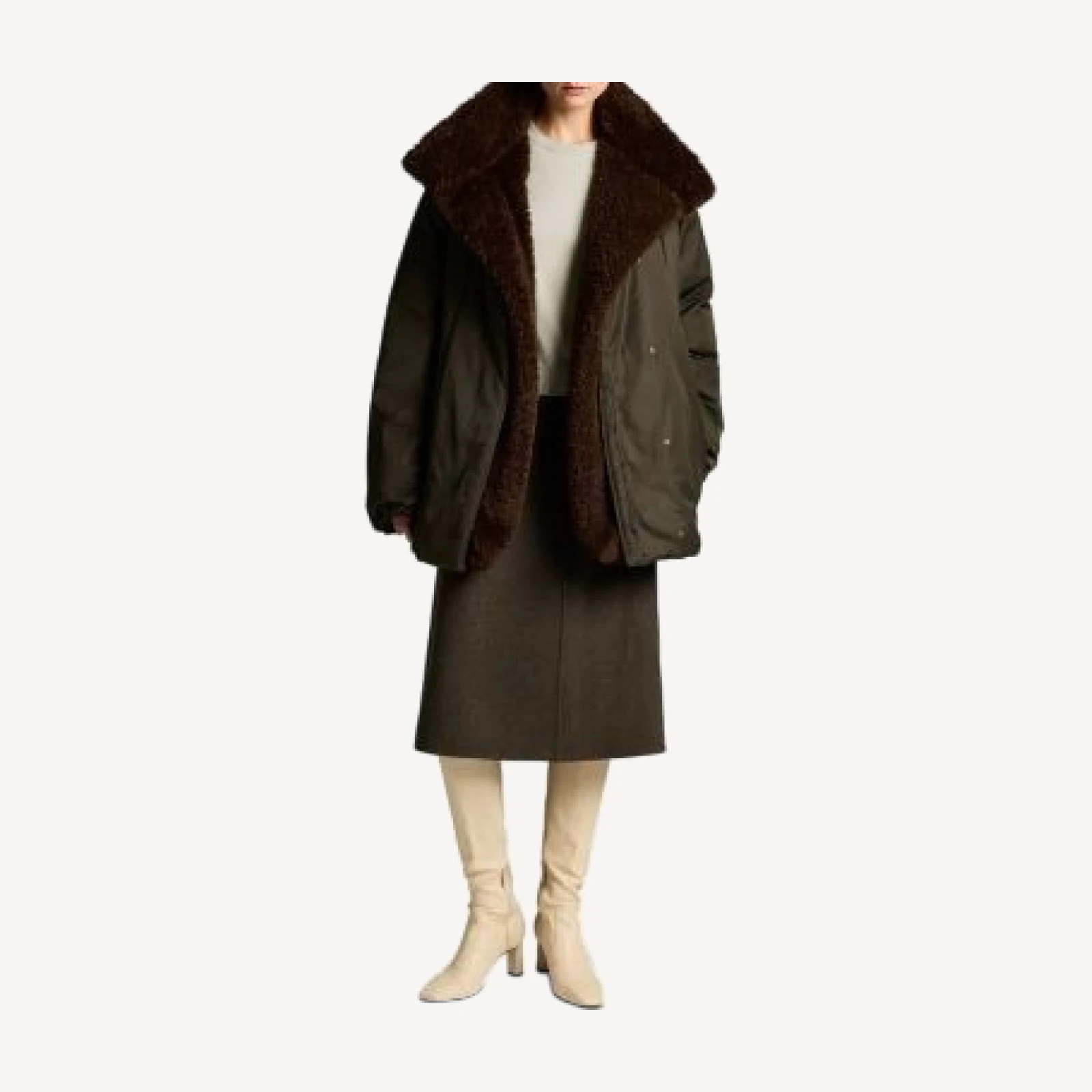 Vince Faux Fur Lined Puffer Coat