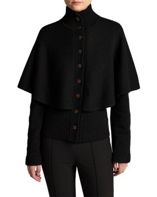 Vince Turtleneck Cape Cardigan