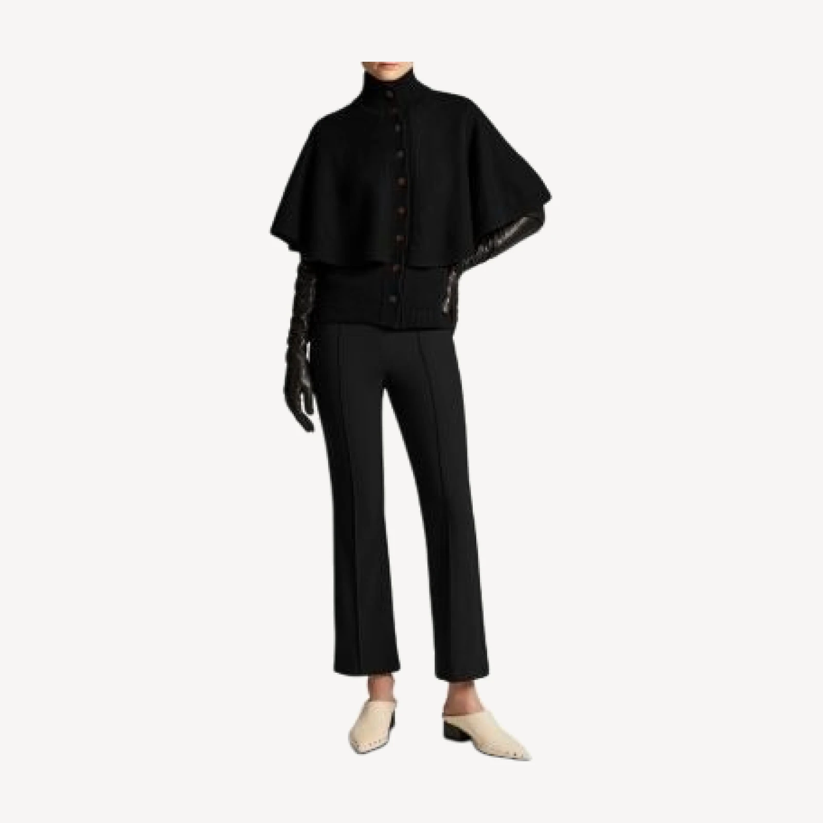 Vince Turtleneck Cape Cardigan