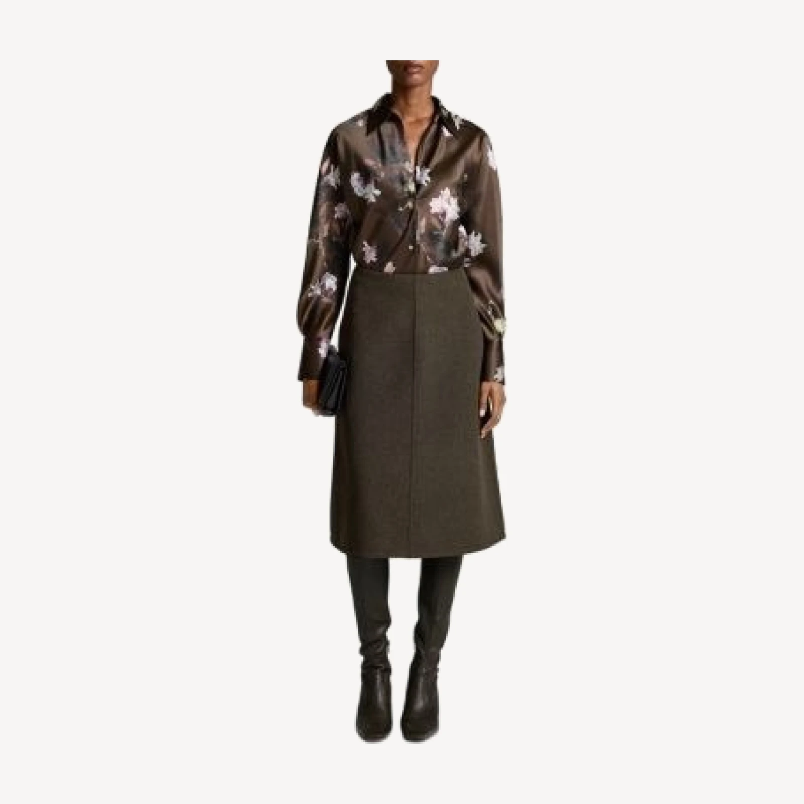 Vince Splitable A Line Midi Skirt