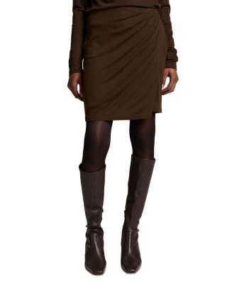 Vince Wool Blend Draped Skirt