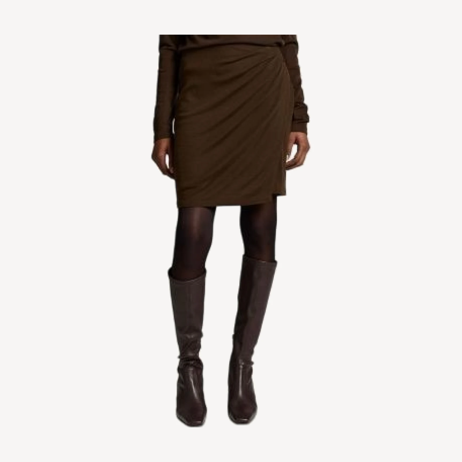 Vince Wool Blend Draped Skirt