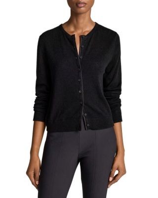 Vince Mixed Media Crewneck Cardigan