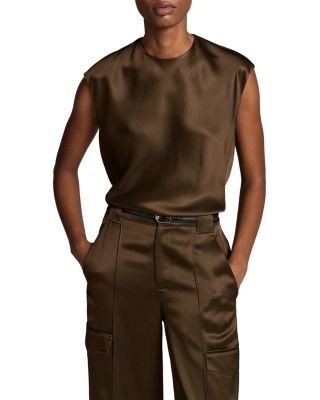 Vince Relaxed Cap Sleeve Satin Top