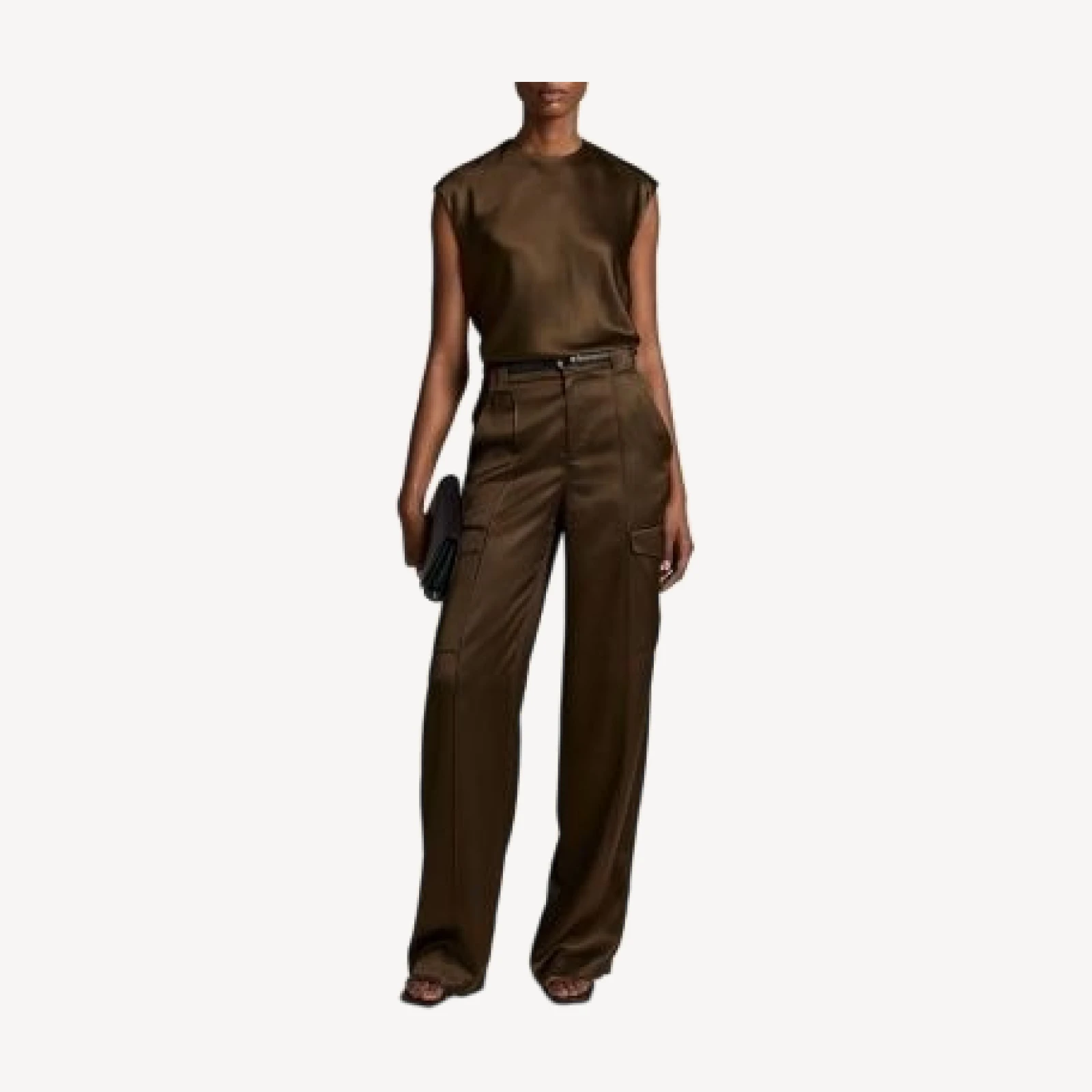 Vince Relaxed Cap Sleeve Satin Top