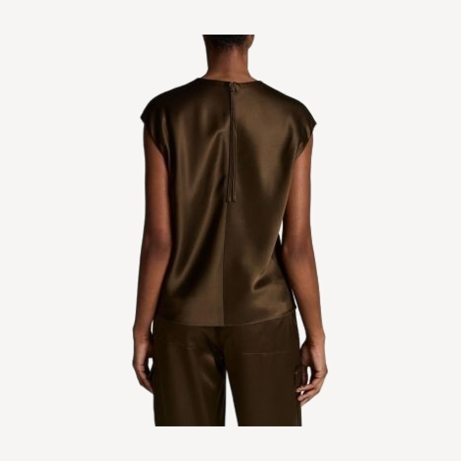 Vince Relaxed Cap Sleeve Satin Top