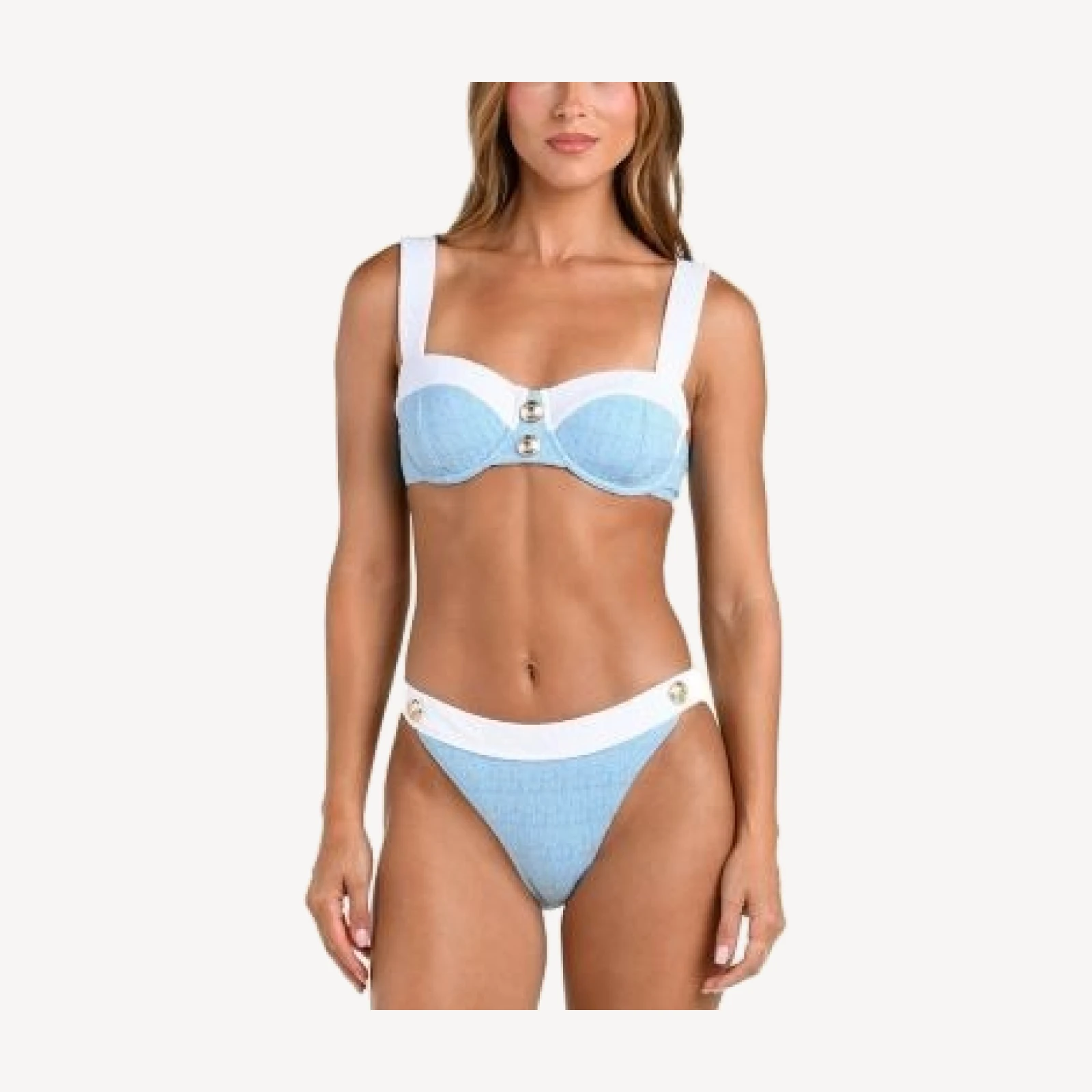 L'Agence Jean Colorblocked Chic Bikini Bottom